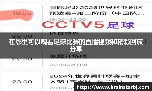 在哪里可以观看足球比赛的直播视频和精彩回放分享